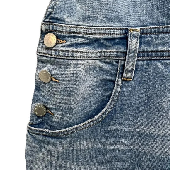 Alice + Olivia Wesson Straight Leg Dungaree Overall Jumpsuit Denim Size 30/L - Picture 8 of 15